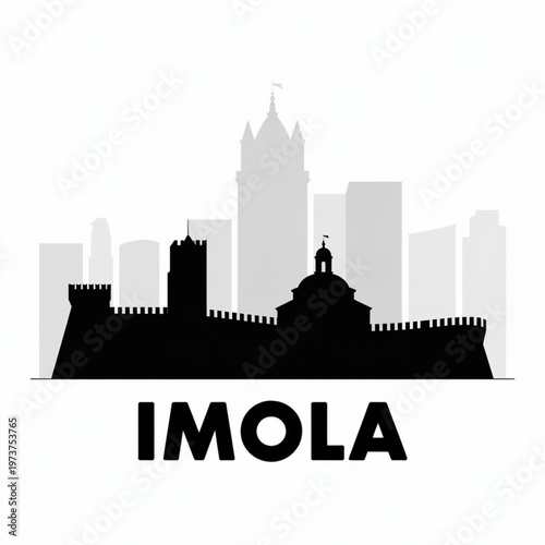 Photos Imola Skyline Silhouette — A Historic Racing City in Emilia Romagna Italy Vector