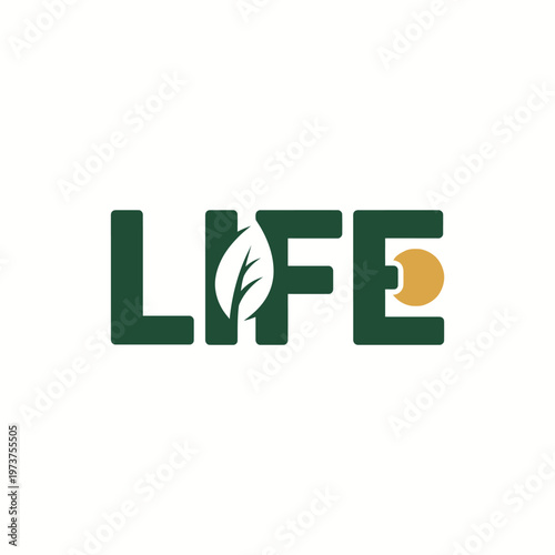 LIFE logo with a green leaf symbol and a circular sun-like element integrated into the wordmark, representing growth and vitality in a clean, modern design