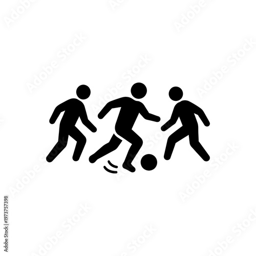 Football Passing and Dribbling Icon