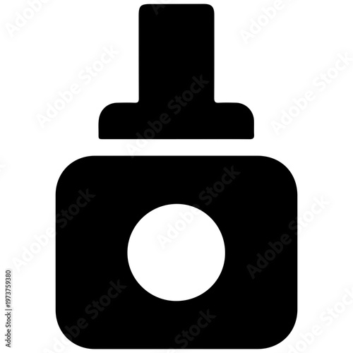 minimalist power button icon on dark gradient background for tech design