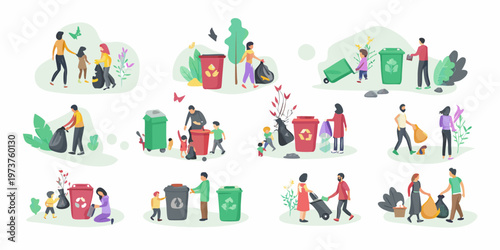 People volunteering for a community cleanup and environmental protection efforts