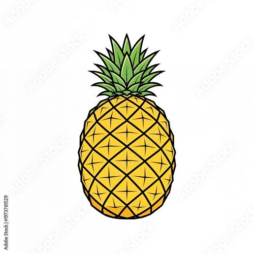 pineapple isolated on white background
