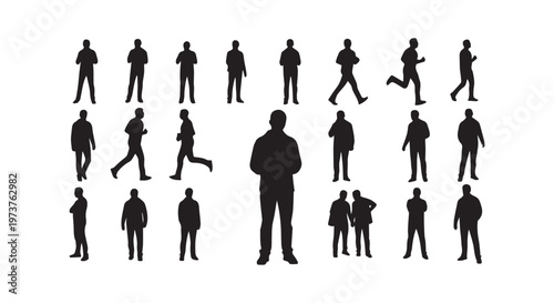 Diverse group of silhouettes representing different individuals and their unique identities