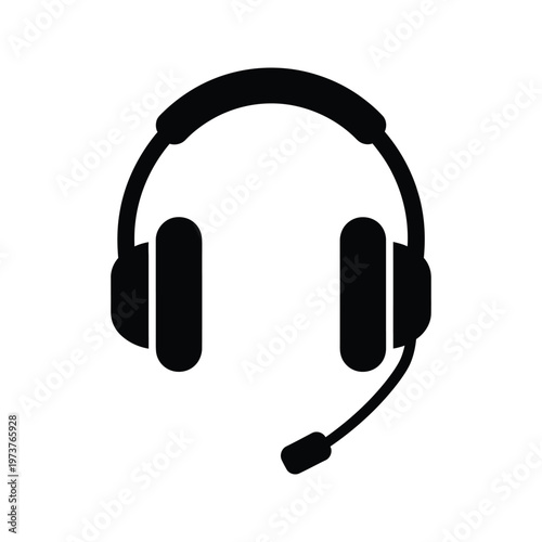 vintage style headphones with a microphone for music and calls on a white background