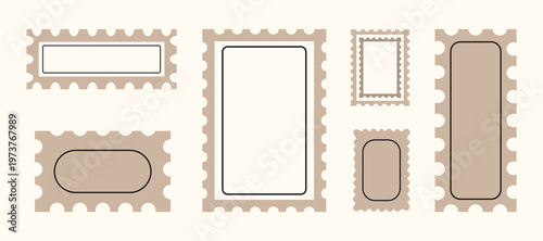 Geometric vintage crayon stamp set. Hand drawn frames with ripped newspaper, gazette texture. Borders for postcard, stickers, wedding invitations. Doodle collection. Isolated vector illustration.