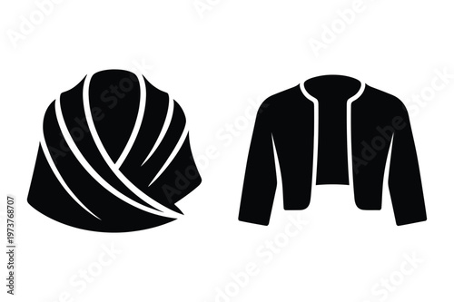 Bolero and shawl icons