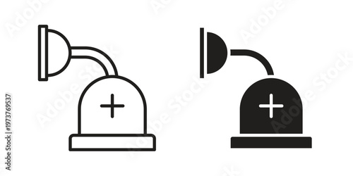 Anesthesia icon set. black Illustration for graphic and web design.