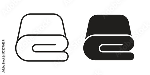 blanket icon set. black Illustration for graphic and web design.