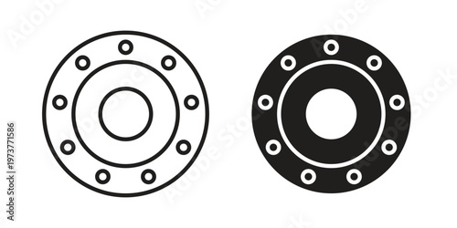 Car bearing icon set. black Illustration for graphic and web design.