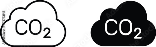 A graphic illustration of CO2 clouds in black and white