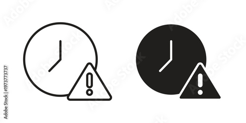 Delay icon set. black Illustration for graphic and web design.