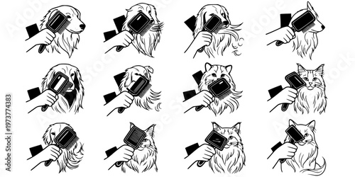 Grooming Spa Day Deshedding Brush Icon