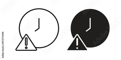 Expiry icon set. black Illustration for graphic and web design.