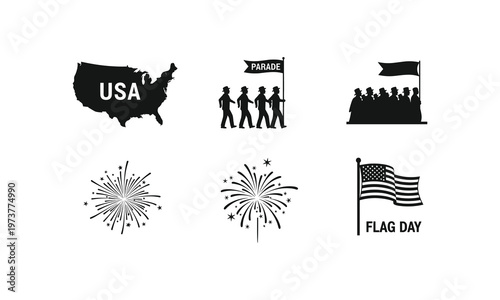 Celebrating american independence day with patriotic symbols and festivities