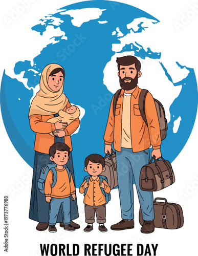 World Refugee Day Illustration