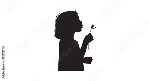 A silhouette of a person in deep thought, gazing at a floating question mark in contemplation