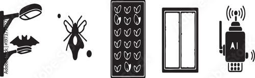 Urban wildlife protection black and white 