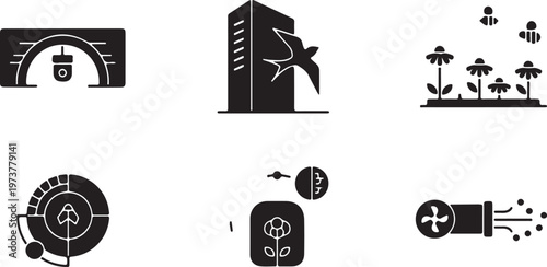 Urban biodiversity conservation black and white