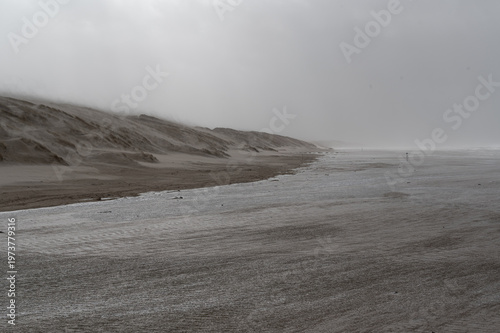 Scenes from the storm Dave hitting the Danish west coast around Løkken on 5 April 2026.