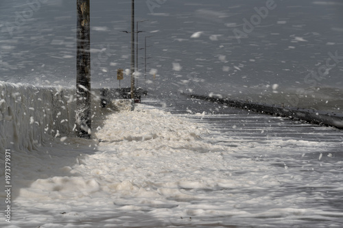 Scenes from the storm Dave hitting the Danish west coast around Løkken on 5 April 2026.