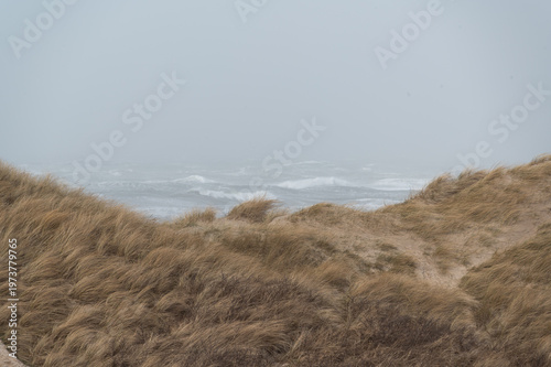 Scenes from the storm Dave hitting the Danish west coast around Løkken on 5 April 2026.