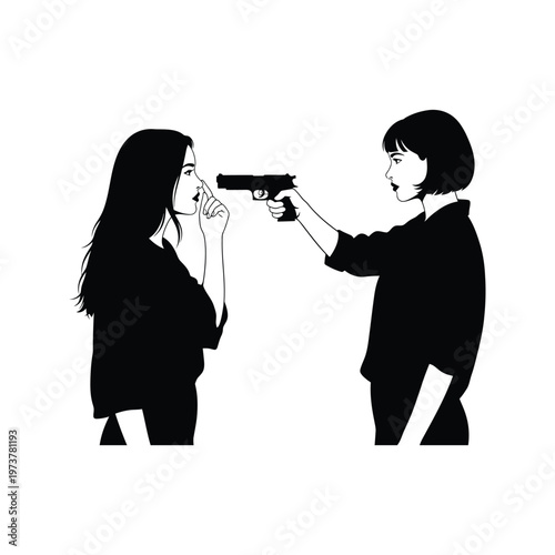 a couple exchanging gifts on valentine's day with a romantic gesture in silhouette