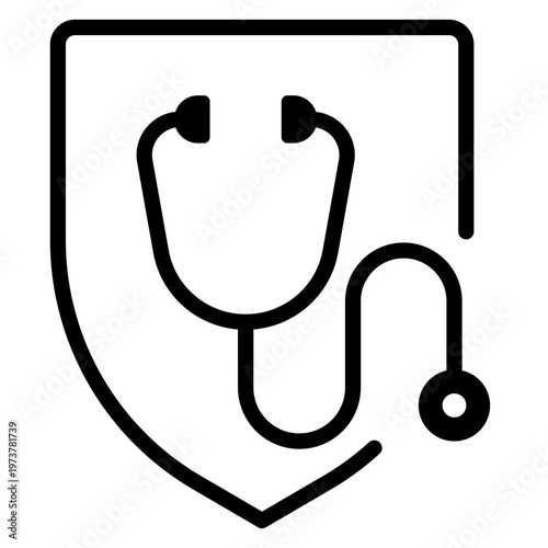 Cardiac Guard Icon. Heart, Protection, Monitoring Symbol. Illustration for Cardiac Care Concept.