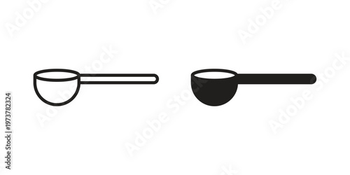 Scoop icon set. black Illustration for graphic and web design.