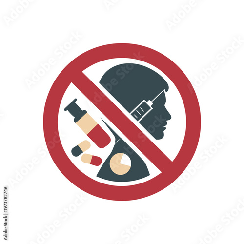 No pills icon icon vector on White Background ,Vector Art Illustration on white background.