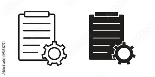 Smart contract icon set. black Illustration for graphic and web design.