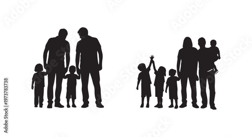 Synchronized human figures walking in a row with a shadow effect depicting unity and progress