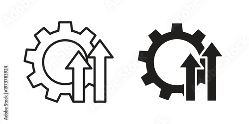 Upgrade icon set. black Illustration for graphic and web design.