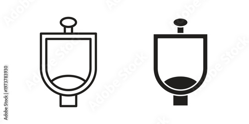Urinal icon set. black Illustration for graphic and web design.