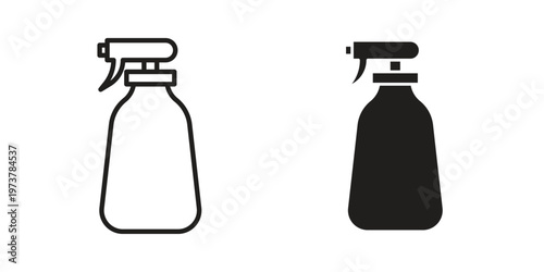 Water spray icon set. black Illustration for graphic and web design.