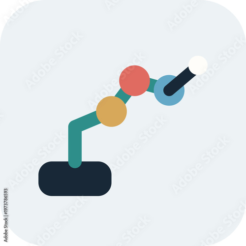 Robotic Arm Medtech Vector Icon