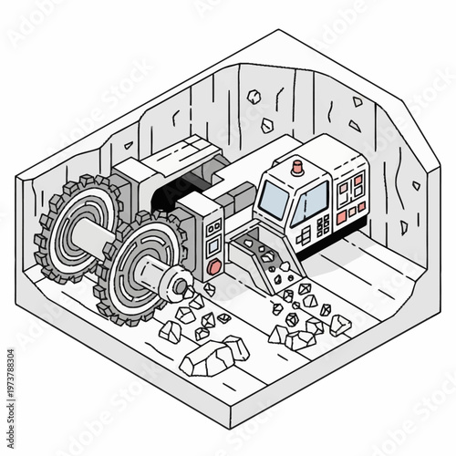 Large mining truck in a mine.