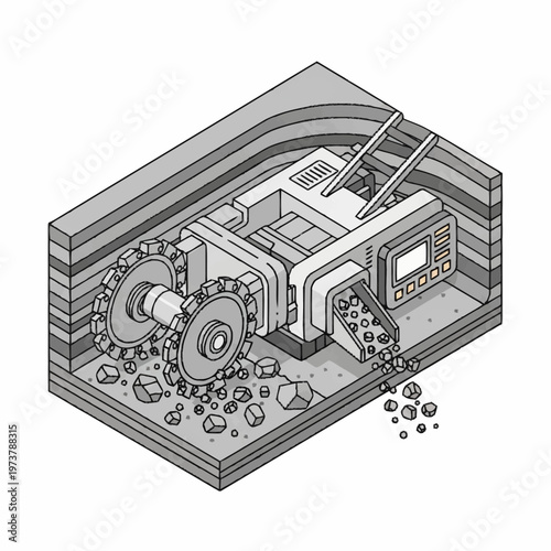 Industrial Machine Gears and Conveyor System.