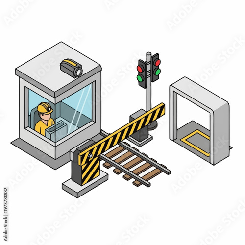 Train Gate Operator Control Booth System.