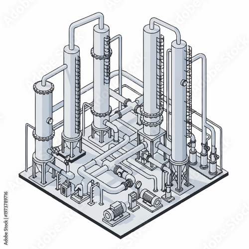 Industrial machinery equipment setup factory.