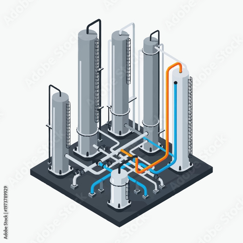 Industrial machinery and equipment setup.