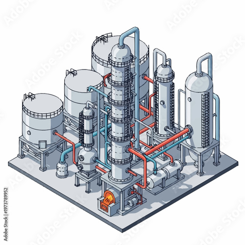 Industrial factory plant machinery equipment.