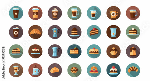 Food and drink icons collection.