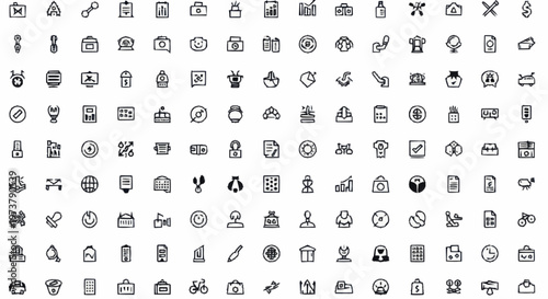 Various Business and Technology Icons.
