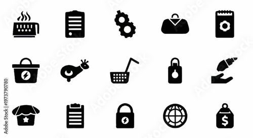 Black icons of business and technology.