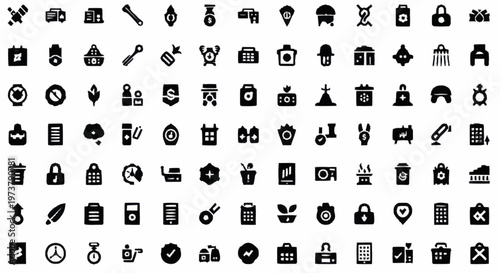 Collection of various business icons.