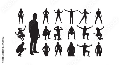 A visual representation of diverse human figures in silhouette form showcasing unity and equality