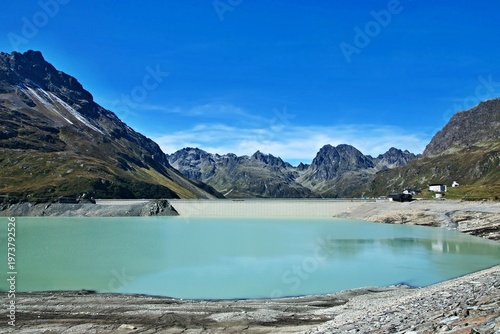 Austrian Alps - view from the path to the Silvretta reservoir dam