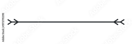 A simple vector graphic illustration of an arrow pointing both ways