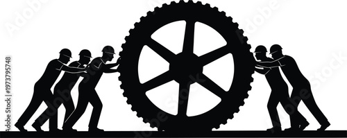 Workers unity collective strength driving progress a symbol of labor solidarity