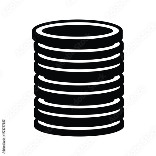 sleek stainless steel cylindrical container with ribbed design for modern storage solutions